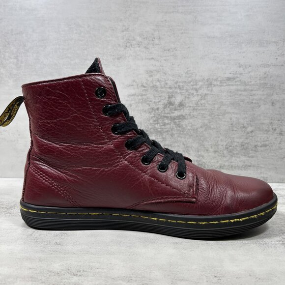 Dr Martens Leyton Lace Up Boots - Women's Size 7 - Red - Picture 2 of 9